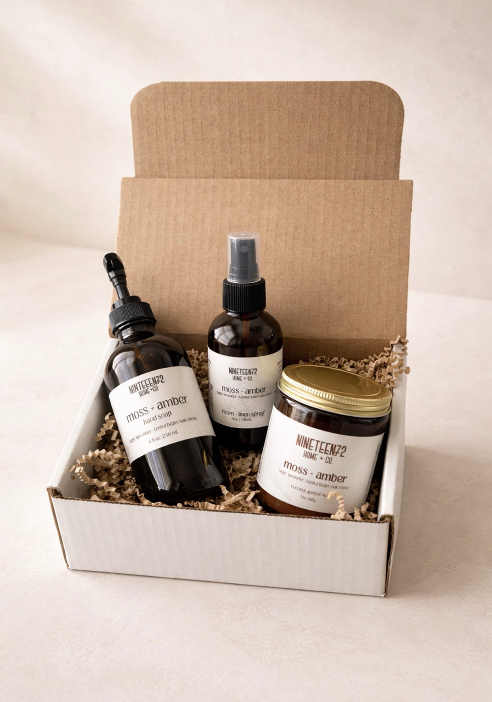 Customizable Gift Box | Coconut Apricot Wax Candle (7oz) | Room + Linen Spray (4oz)